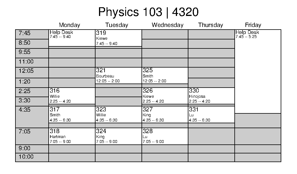 SCHEDULE