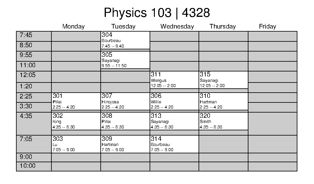 SCHEDULE