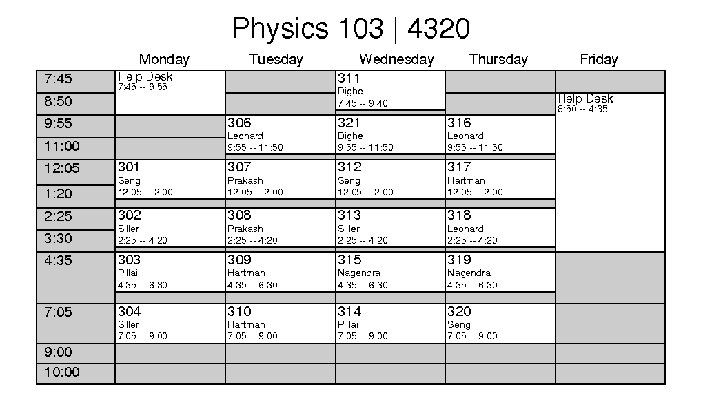 SCHEDULE