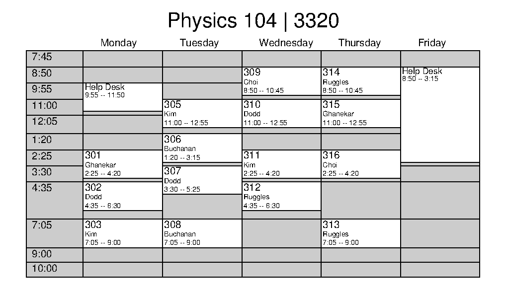 SCHEDULE