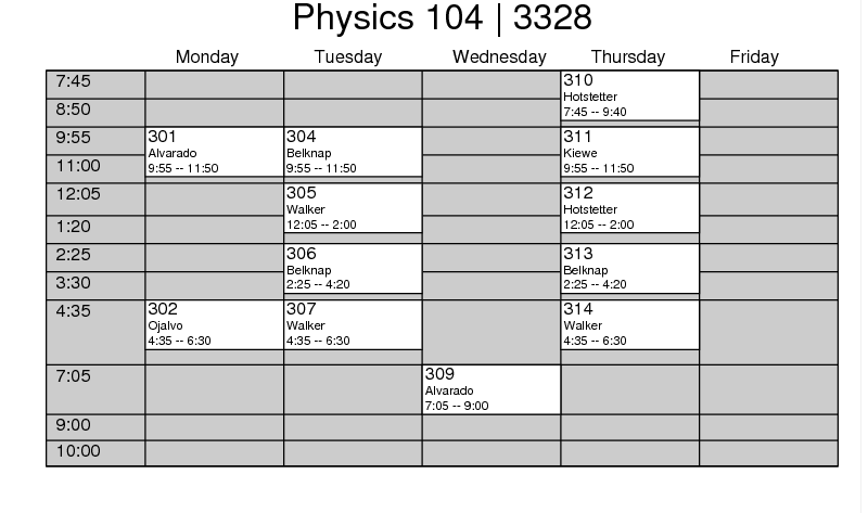 SCHEDULE