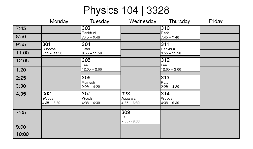 SCHEDULE