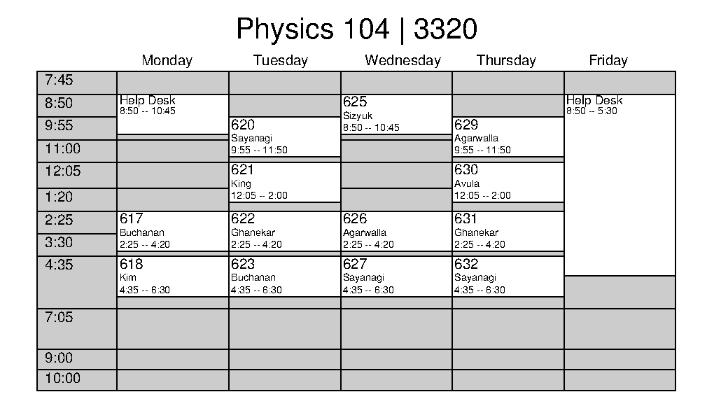 SCHEDULE