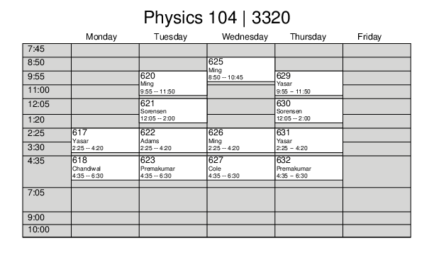 SCHEDULE