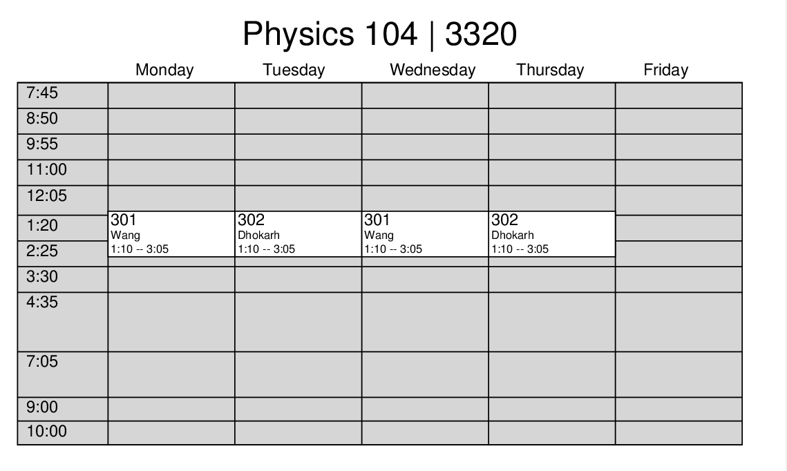 SCHEDULE