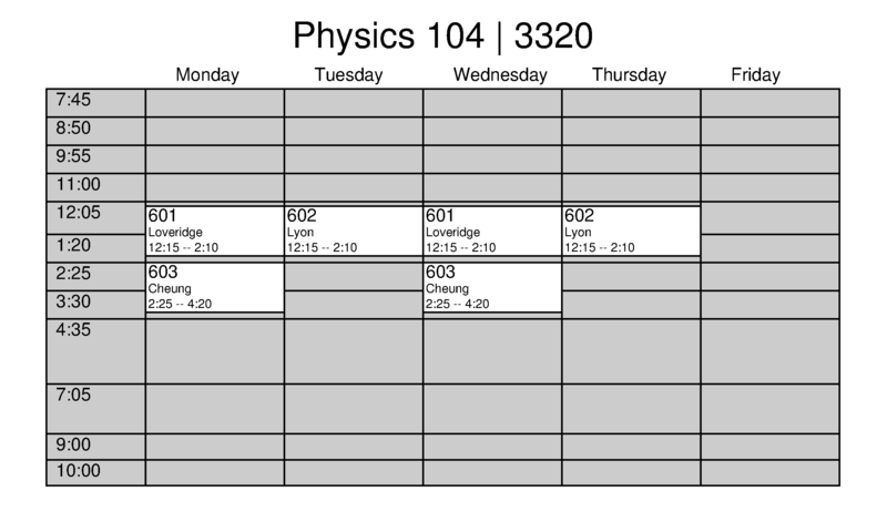 SCHEDULE