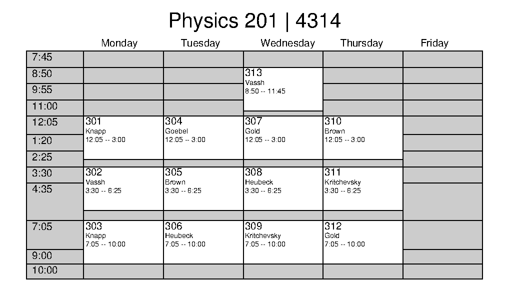 SCHEDULE