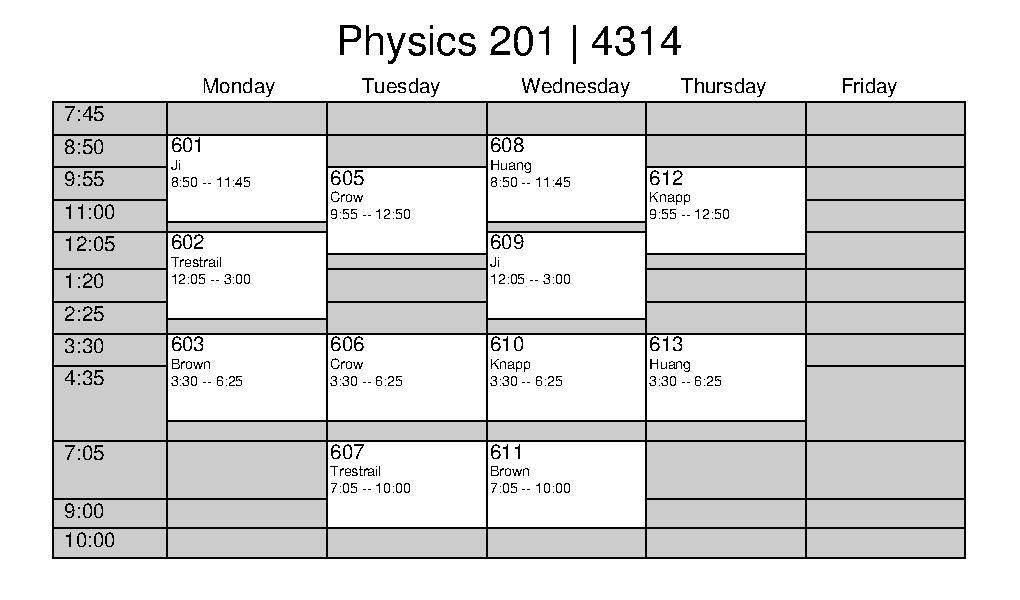 SCHEDULE