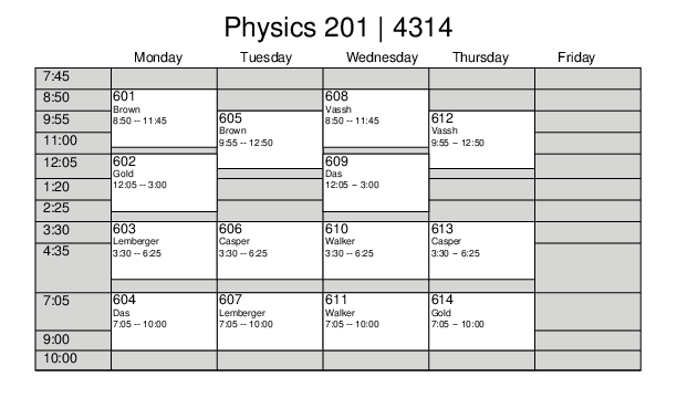 SCHEDULE