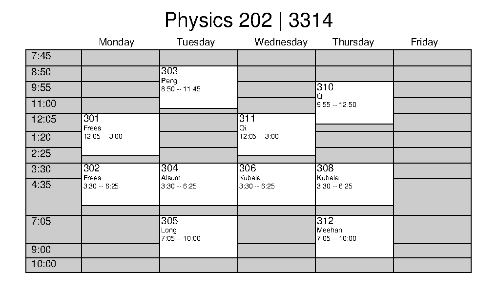 SCHEDULE