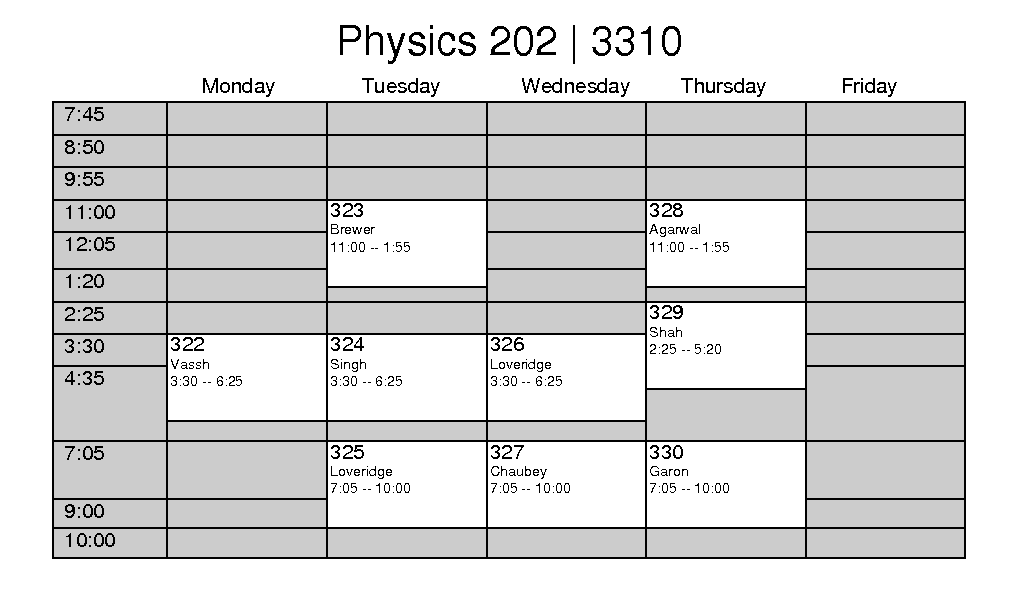 SCHEDULE