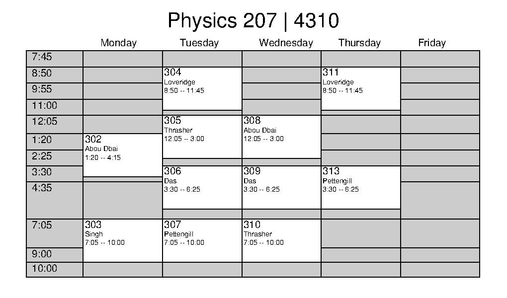 SCHEDULE