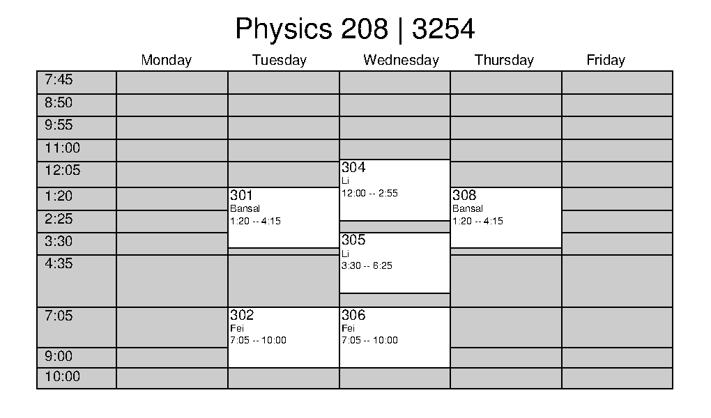 SCHEDULE