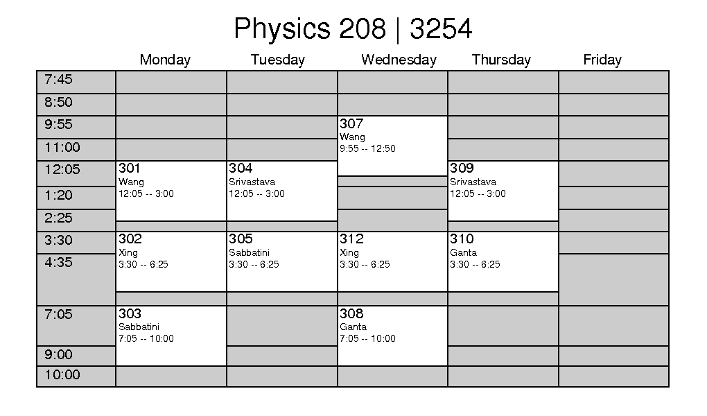 SCHEDULE