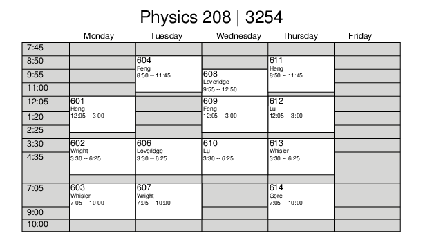 SCHEDULE