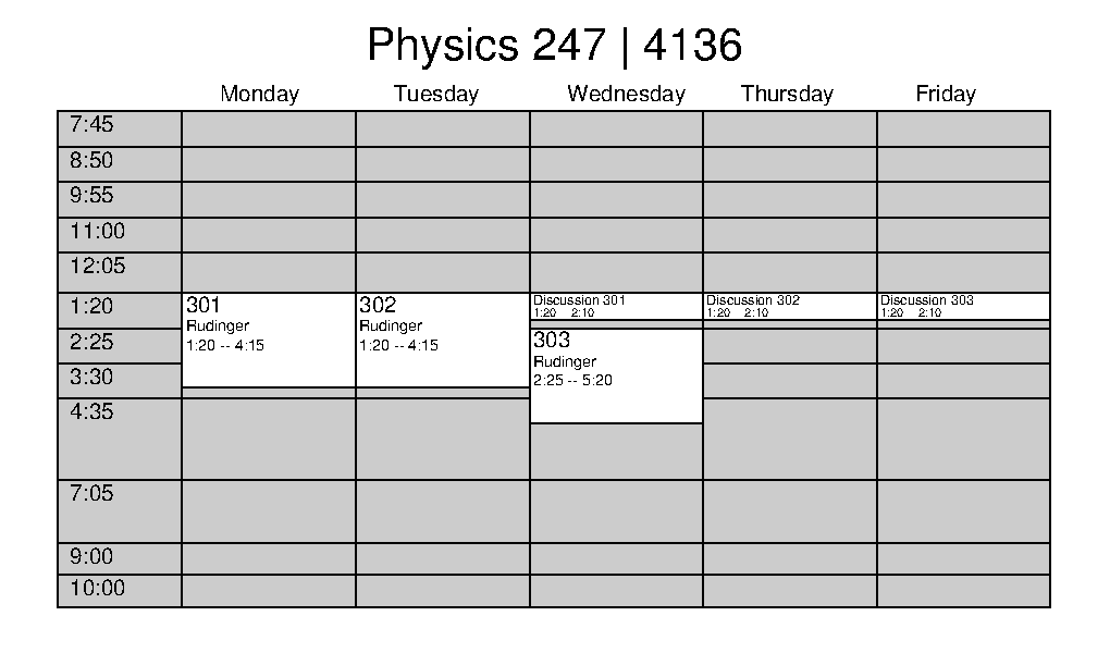 SCHEDULE