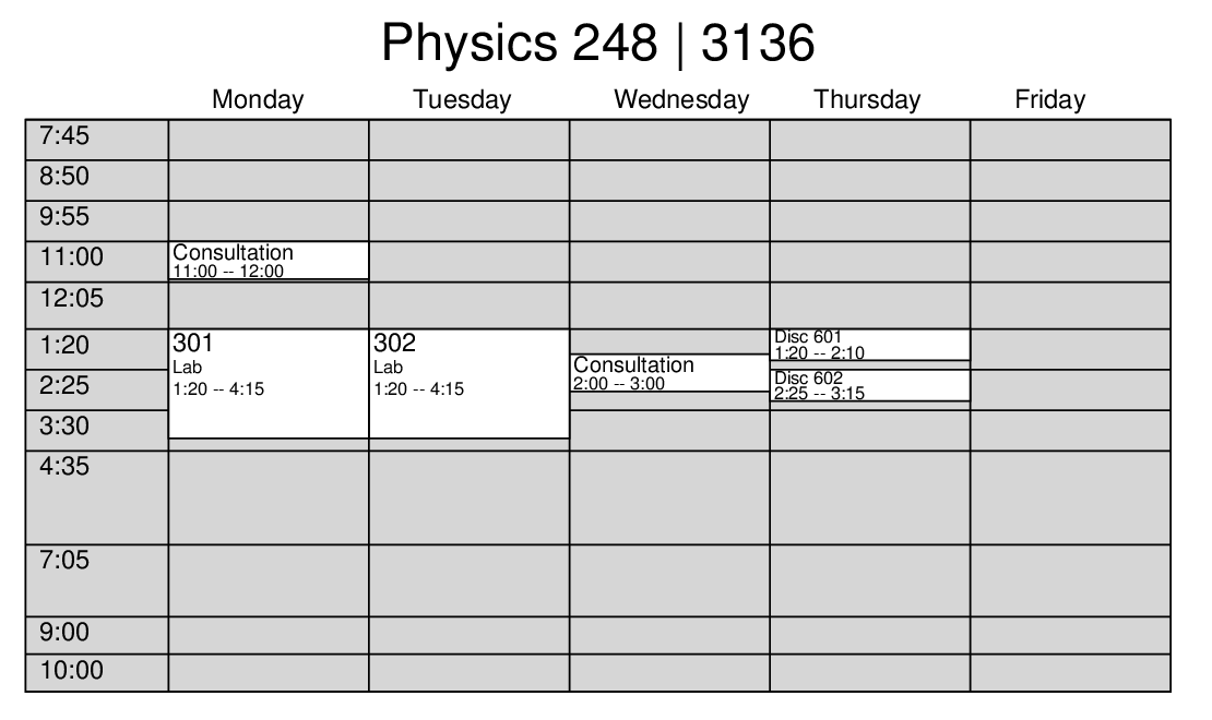 SCHEDULE