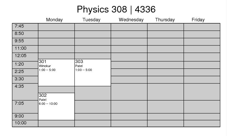 SCHEDULE