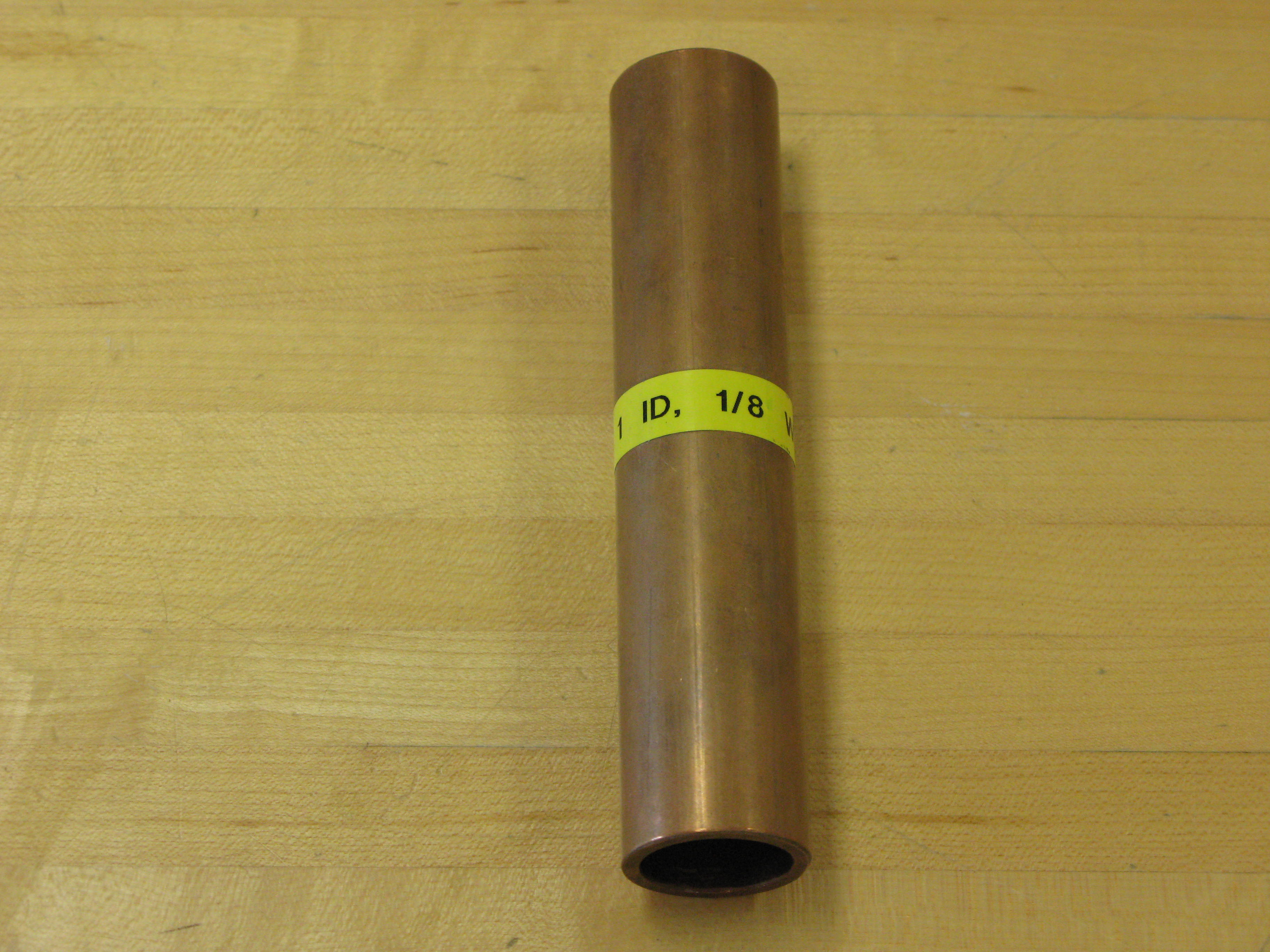 Cu Tube (1" ID, 1/8" Wall, 6" Long)