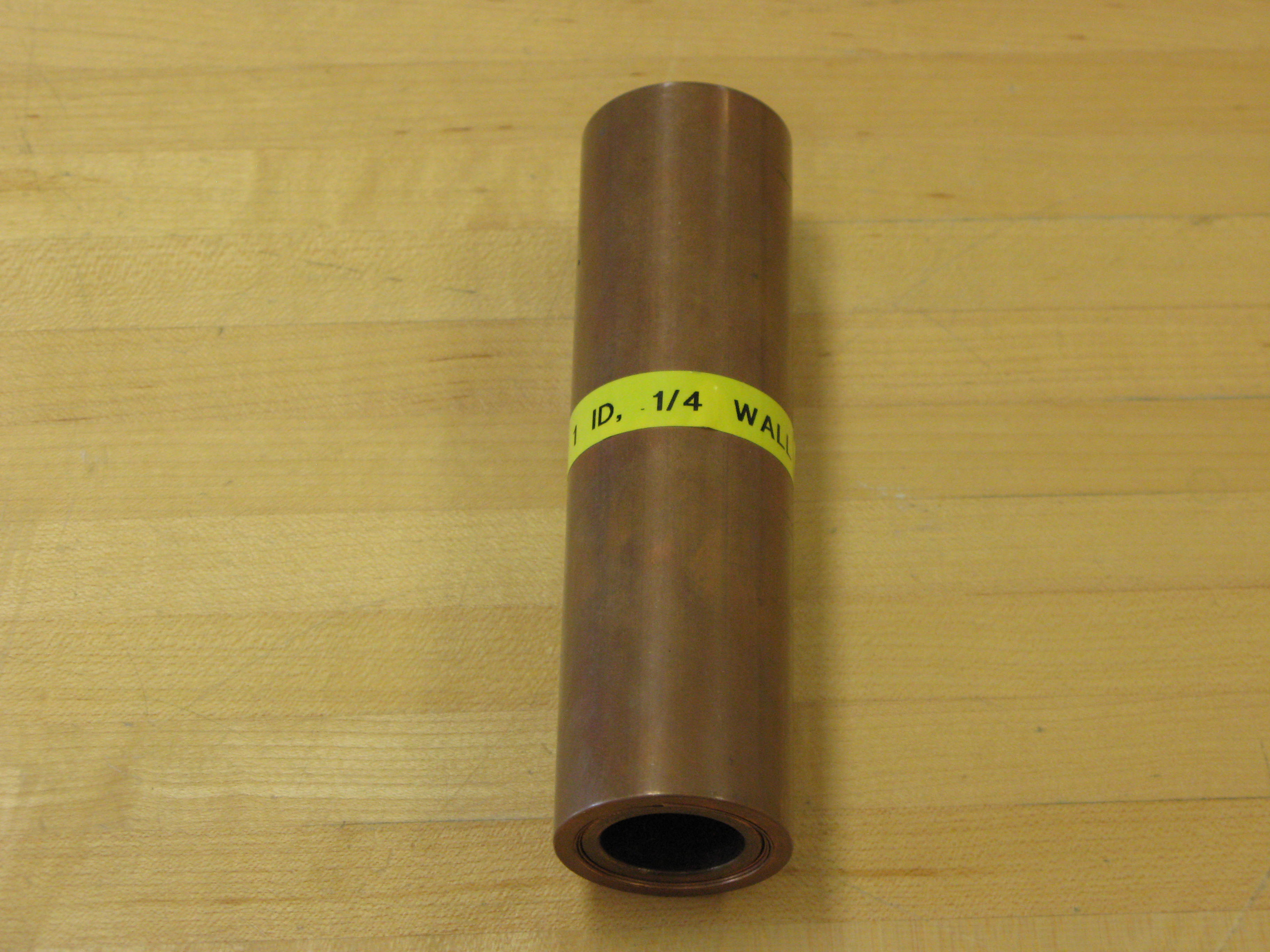 Cu Tube (1" ID, 1/4" Wall, 6" Long)