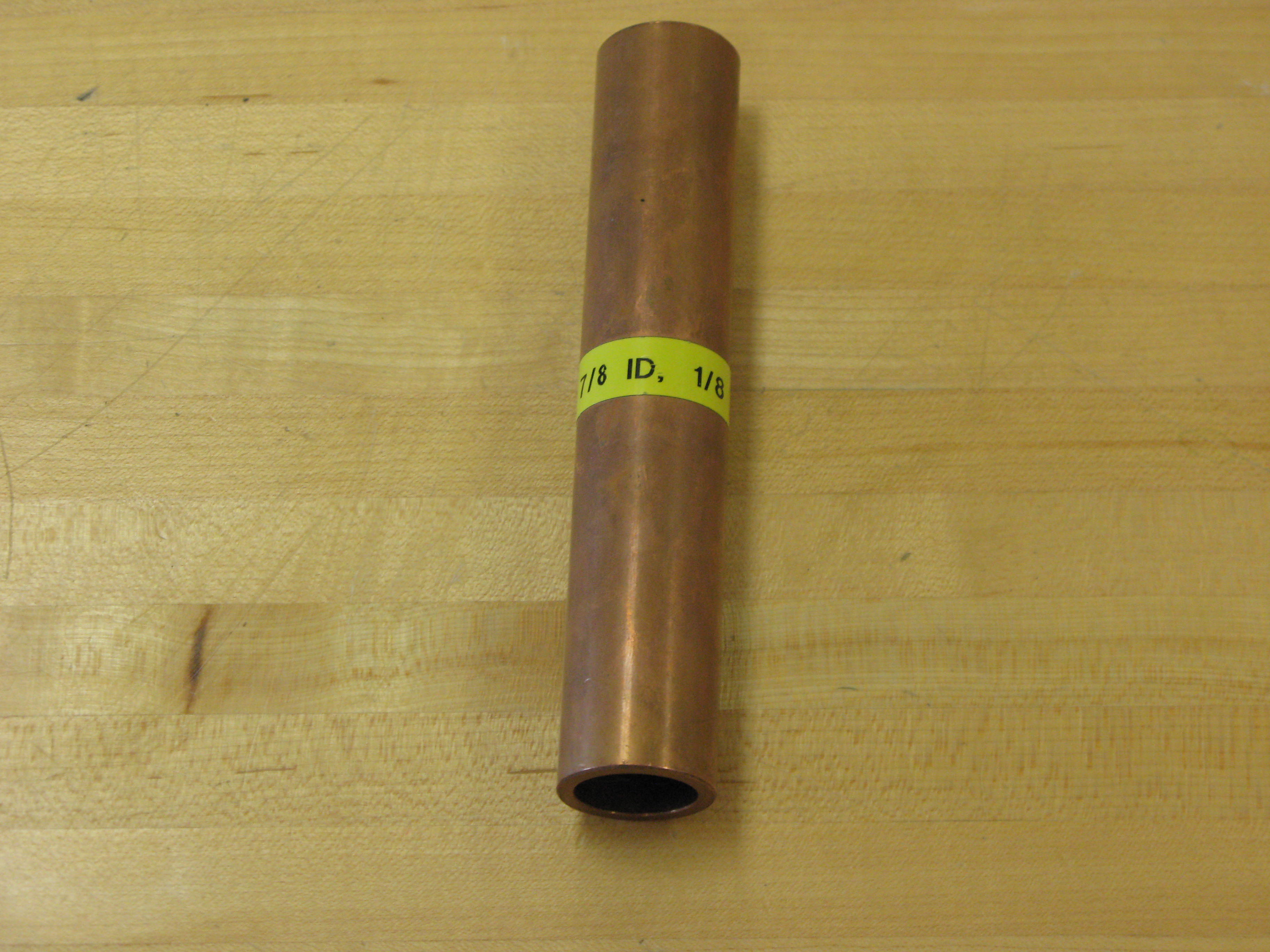 Cu Tube (7/8" ID, 1/8" Wall, 6" Long)