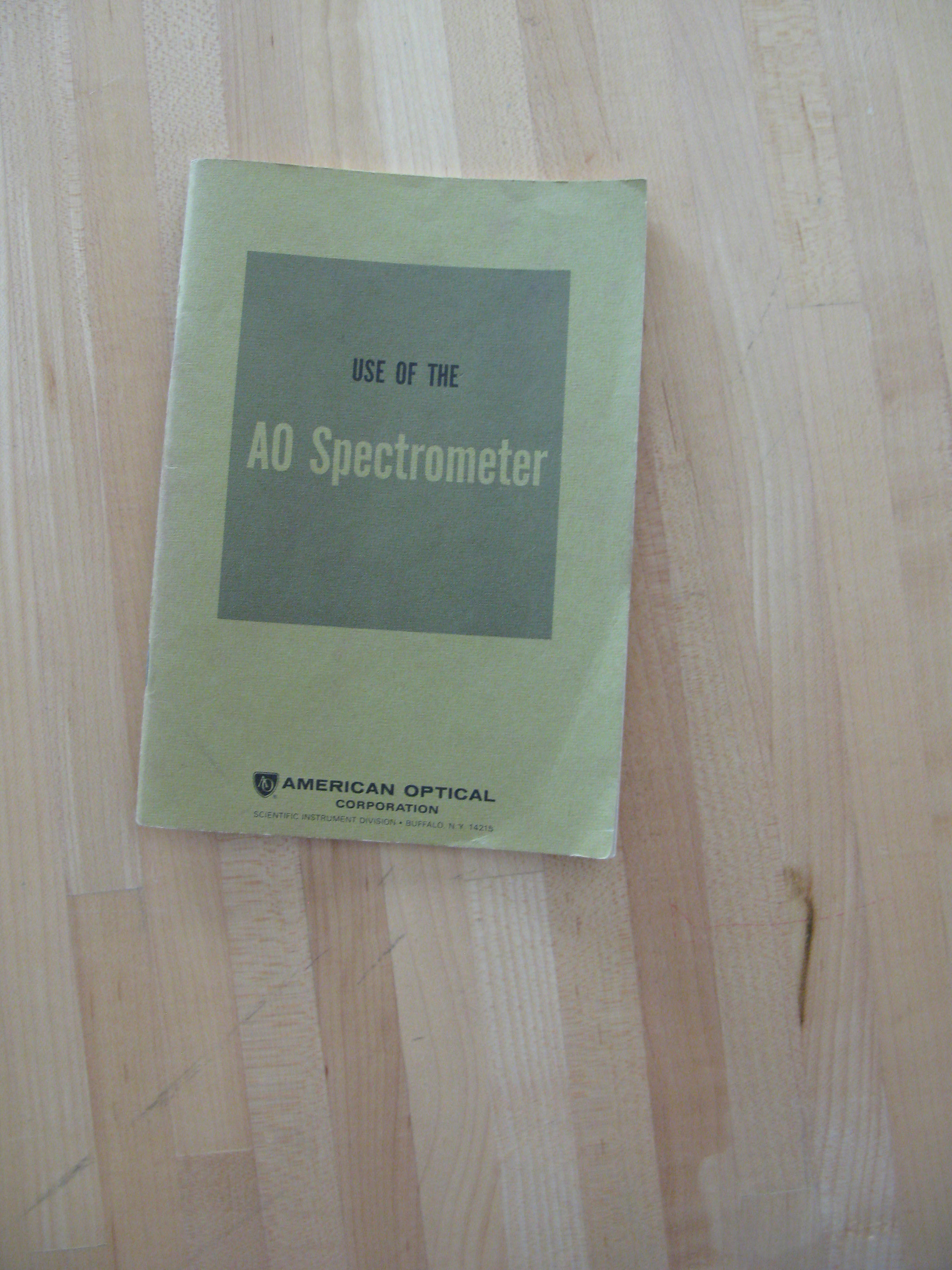 Use of Spectrometer Booklet